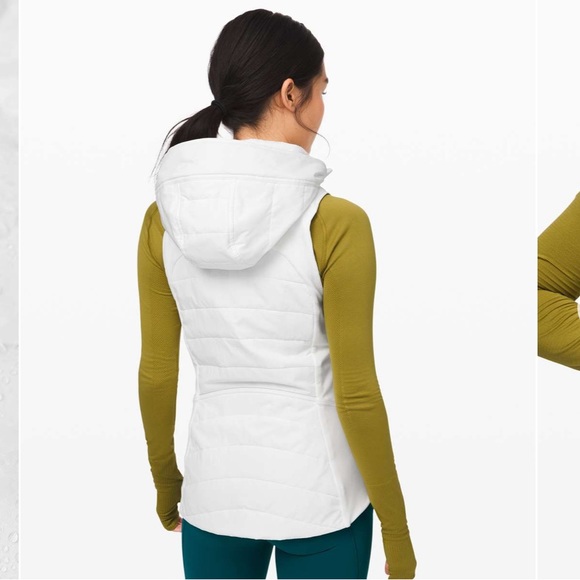 🚫SOLD🚫NWOT Lululemon Another Mile White Vest Removable Hood - Picture 7 of 7